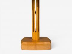 Swedish Modern Large Table Lamp Lacquered Pine Sweden 1970s - 4624026