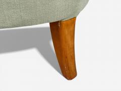 Swedish Modern Lounge Chair Floral Fabric Beech Sweden 1950s - 4491546