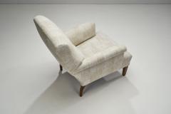 Swedish Modern Lounge Chair with Footstool Sweden 1940s - 2717751