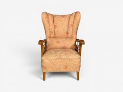 Swedish Modern Lounge Chairs Braided Wood Fabric Sweden 1930s - 4603421