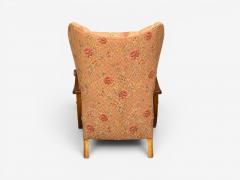 Swedish Modern Lounge Chairs Braided Wood Fabric Sweden 1930s - 4603425