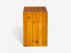 Swedish Modern Nightstands Pine Leather Sweden 1970s - 4751465