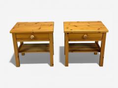 Swedish Modern Nightstands Pine Sweden 1970s - 4453090