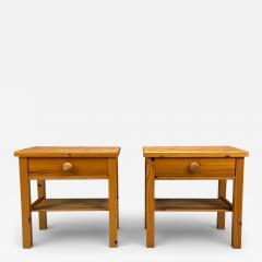Swedish Modern Nightstands Pine Sweden 1970s - 4454501