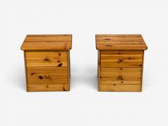 Swedish Modern Nightstands Pine Sweden 1970s - 4584845