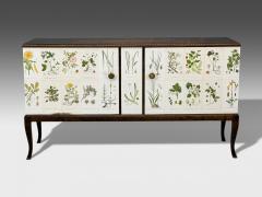 Swedish Modern Nordens Flora Credenza Wallpaper Birch Sweden 1940s - 4450581