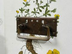 Swedish Modern Nordens Flora Dresser Brass Floral Lithographs Sweden 1930s - 4753142