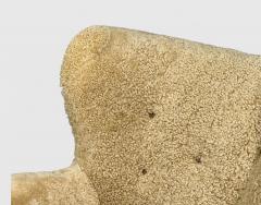 Swedish Modern Organic Lounge Chairs Shearling Wood Sweden 1940s - 4493802