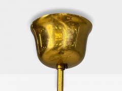 Swedish Modern Pendant Light Brass Frosted Glass Sweden 1940s - 4580077