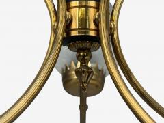 Swedish Modern Pendant Light Brass Glass Sweden 1950s - 4643627