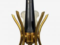 Swedish Modern Pendant Light Brass Glass Sweden 1950s - 4643628