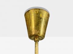 Swedish Modern Pendant Light Brass Wood Glass Sweden 1920s - 4462726