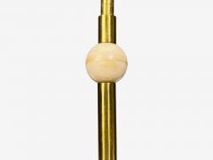 Swedish Modern Pendant Light Opaline Glass Brass Plastic Sweden 1930s - 4556935