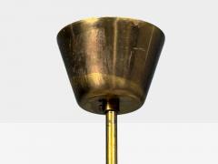 Swedish Modern Pendant Light Opaline Glass Brass Sweden 1940s - 4559263