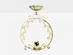 Swedish Modern Pendant Light Painted Metal Sweden 1950s - 4492287