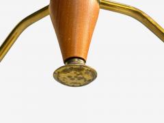 Swedish Modern Pendant Light Teak Brass Glass Sweden 1950s - 4556900