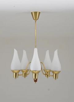 Swedish Modern Pendant in Brass and Glass - 2335654