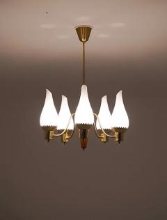 Swedish Modern Pendant in Brass and Glass - 2335658