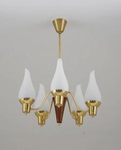 Swedish Modern Pendant in Brass and Glass - 2335660