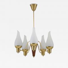 Swedish Modern Pendant in Brass and Glass - 2335968