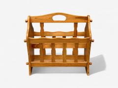 Swedish Modern Pine Magazine Rack Sweden 1960s - 4257026