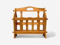 Swedish Modern Pine Magazine Rack Sweden 1960s - 4257030