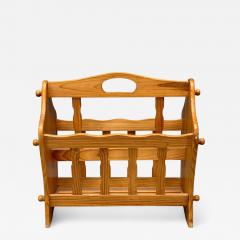 Swedish Modern Pine Magazine Rack Sweden 1960s - 4257371