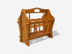 Swedish Modern Pine Magazine Rack Sweden 1960s - 4257077