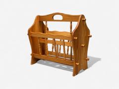 Swedish Modern Pine Magazine Rack Sweden 1960s - 4257079
