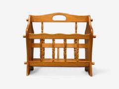 Swedish Modern Pine Magazine Rack Sweden 1960s - 4257083