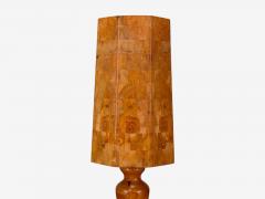 Swedish Modern Pine Marquetry Table Lamp Sweden 1950s - 4253937