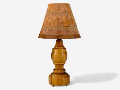Swedish Modern Pine Table Lamp Sweden 1960s - 4360789