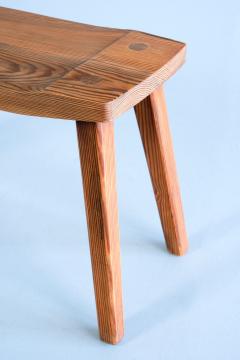 Swedish Modern Rectangular Stool in Solid Pine Sweden 1950s - 3410304
