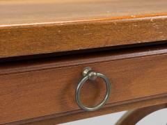 Swedish Modern Rolling Bar Cart Wood Brass Sweden 1970s - 4453148