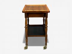 Swedish Modern Rolling Bar Cart Wood Brass Sweden 1970s - 4453150