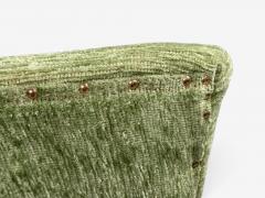Swedish Modern Scoop Lounge Chair Green Fabric Beech Sweden 1940s - 4583428