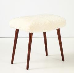 Swedish Modern Sheepskin Stool Circa 1960s - 4609689