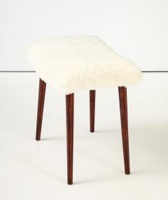 Swedish Modern Sheepskin Stool Circa 1960s - 4609691