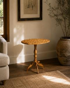 Swedish Modern Side Table Pine Sliced Log Sweden 1960s - 4693798