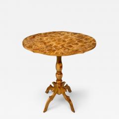 Swedish Modern Side Table Pine Sliced Log Sweden 1960s - 4693925