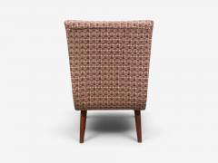 Swedish Modern Slipper Chairs Birch Fabric Sweden 1940s - 4779140