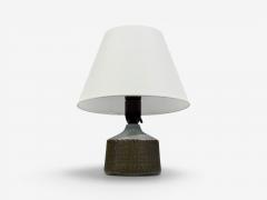 Swedish Modern Small Table Lamp Blue Ceramic Sweden 1960s - 4696092