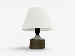 Swedish Modern Small Table Lamp Blue Ceramic Sweden 1960s - 4696094
