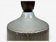Swedish Modern Small Table Lamp Blue Ceramic Sweden 1960s - 4696098