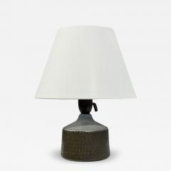Swedish Modern Small Table Lamp Blue Ceramic Sweden 1960s - 4697889