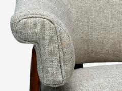 Swedish Modern Teak Beige Wool Floating Lounge Chair Sweden 1960s - 4410118