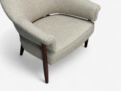 Swedish Modern Teak Beige Wool Floating Lounge Chair Sweden 1960s - 4410121