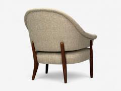 Swedish Modern Teak Beige Wool Floating Lounge Chair Sweden 1960s - 4410122