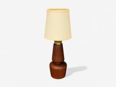 Swedish Modern Teak Small Table Lamp Sweden 1940s - 4255481