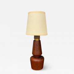 Swedish Modern Teak Small Table Lamp Sweden 1940s - 4256383
